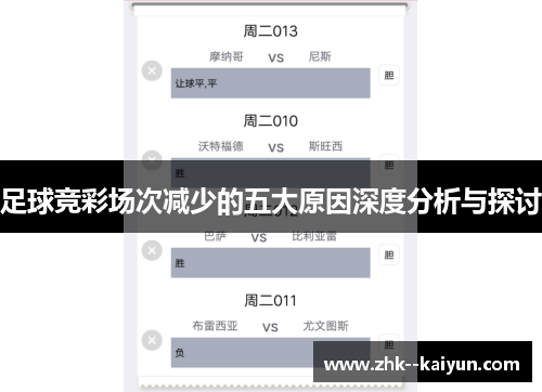 足球竞彩场次减少的五大原因深度分析与探讨 足球竞彩场次减少的五大原因深度分析与探讨